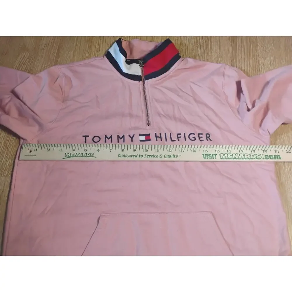 Jacket Tommy Hilfiger Pink Turtleneck Jacket Size Large Cropped